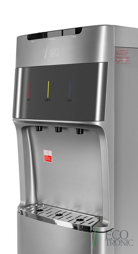 Кулер для воды Ecotronic M30-LXE silver+SS с нижней загрузкой электронный