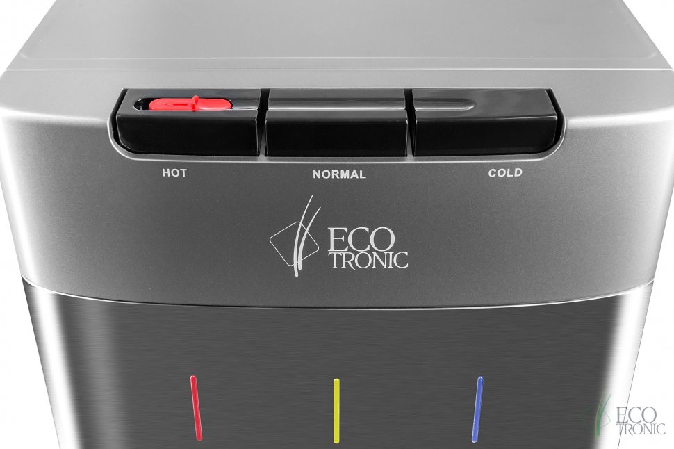 Кулер для воды Ecotronic M30-LXE silver+SS с нижней загрузкой электронный