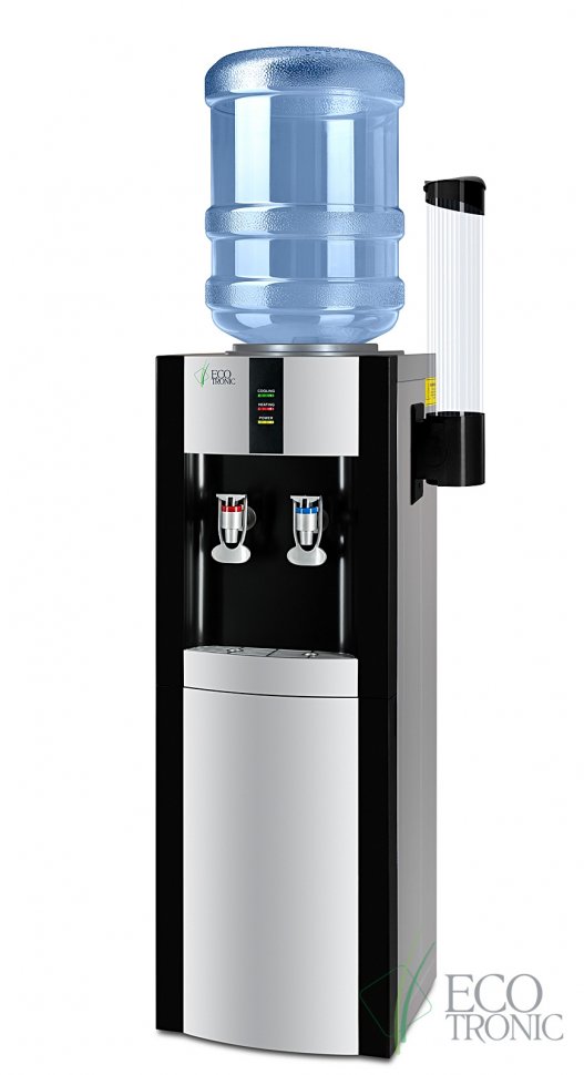 Кулер для воды Ecotronic H1-LE V.2 серебристо-черный электронный
