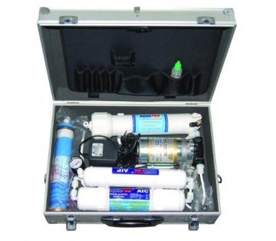 AquaPro Travel-Kit - 4-ступенчатая установка обратного осмоса с насосом в алюминиевом кейсе