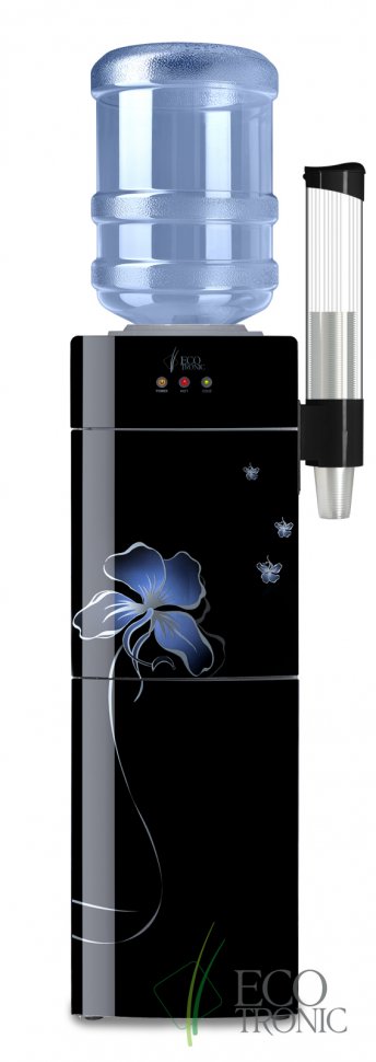 Кулер для воды Ecotronic M21-LCE Black со шкафчиком электронный