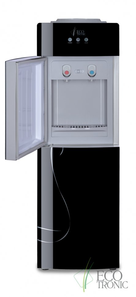 Кулер для воды Ecotronic M21-LCE Black со шкафчиком электронный