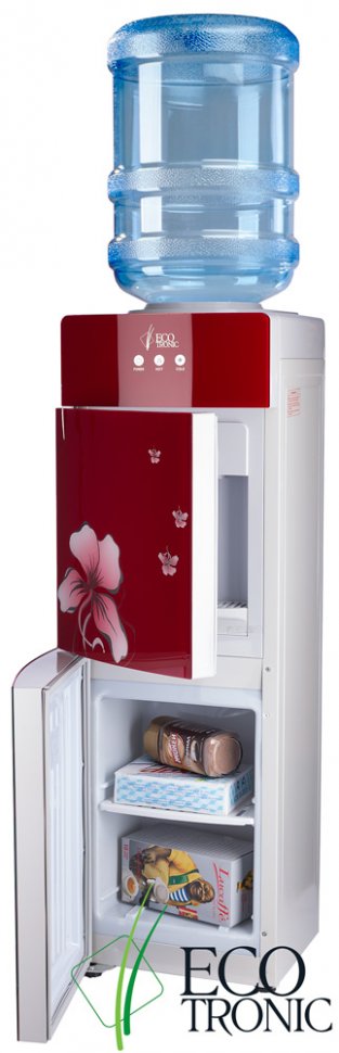 Кулер для воды Ecotronic M21-LCE Red со шкафчиком электронный