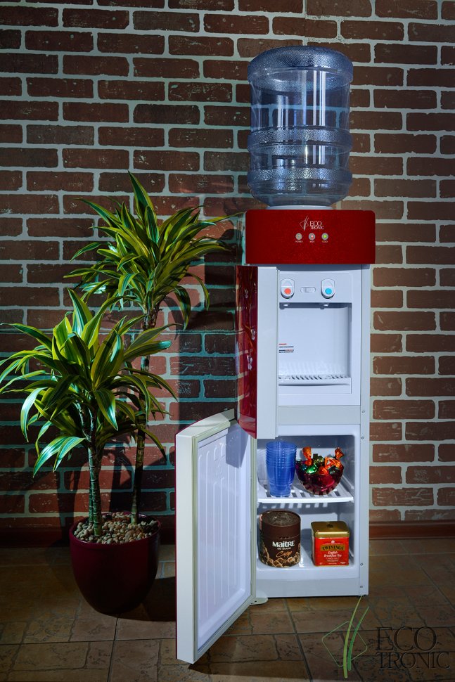 Кулер для воды Ecotronic M21-LCE Red со шкафчиком электронный