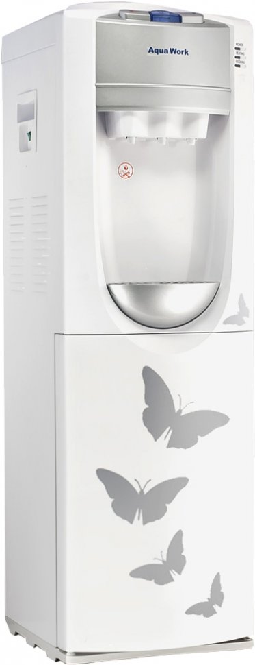 Кулер для воды Aqua Work D712-S-W Бабочки со шкафчиком электронный